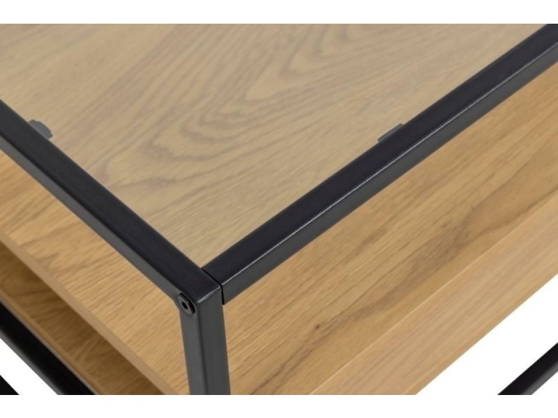 Stolik kawowy Randolf szkło/dąb - ACTONA