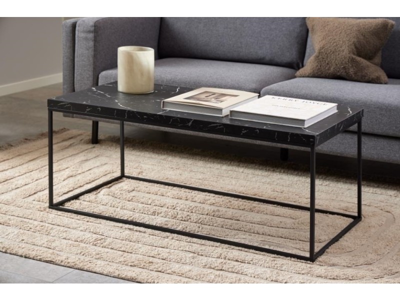 Stolik Barossa 110x55cm czarny marmur - ACTONA