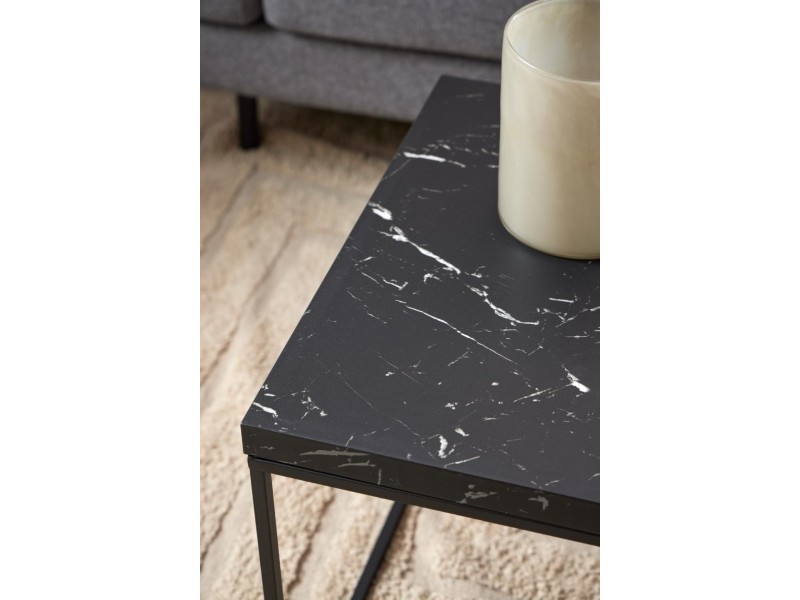 Stolik Barossa 110x55cm czarny marmur - ACTONA