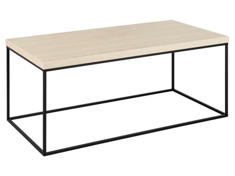 Stolik Barossa 110x55cm beżowy trawertyn - ACTONA