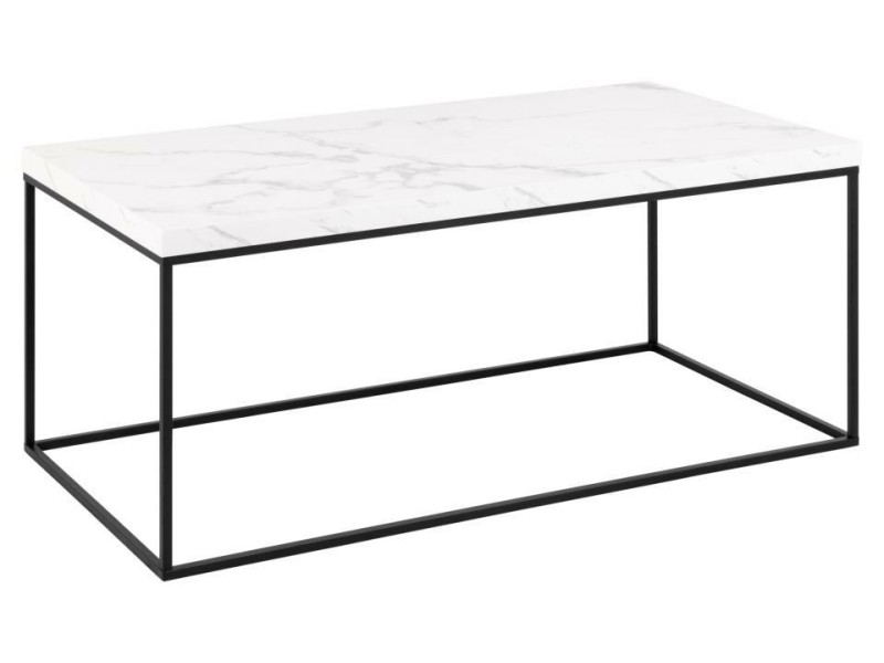 Stolik Barossa 110x55cm biały marmur - ACTONA