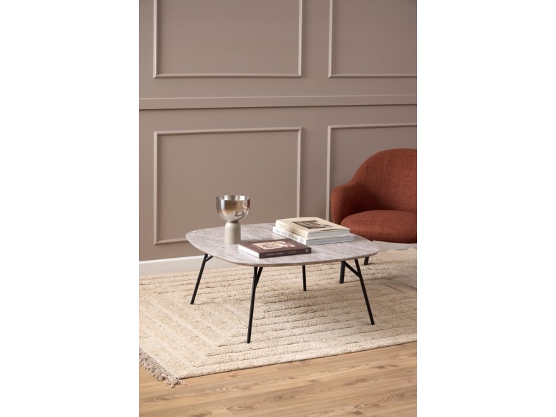 Stolik kawowy Caracas 90x90cm szary marmur - ACTONA