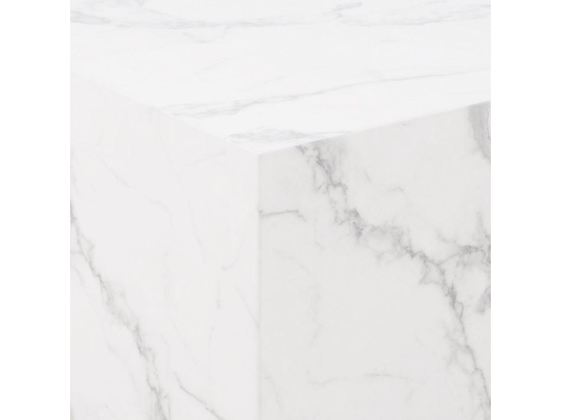 Zestaw 2 stolików kawowych Dice marmur biały - ACTONA