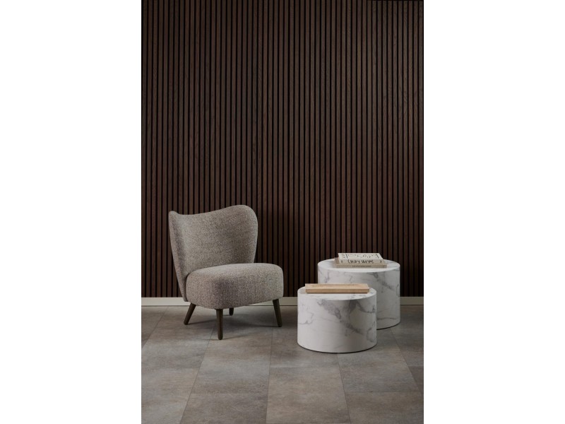 Zestaw 2 stolików Dice okrągłe marmur biały - ACTONA