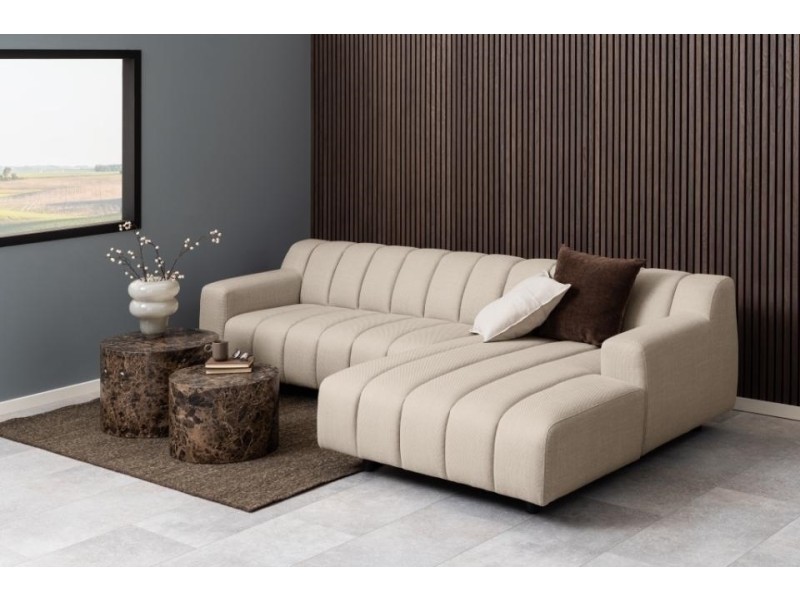 Zestaw 2 stolików Dice okrągłe marmur brązowy - ACTONA