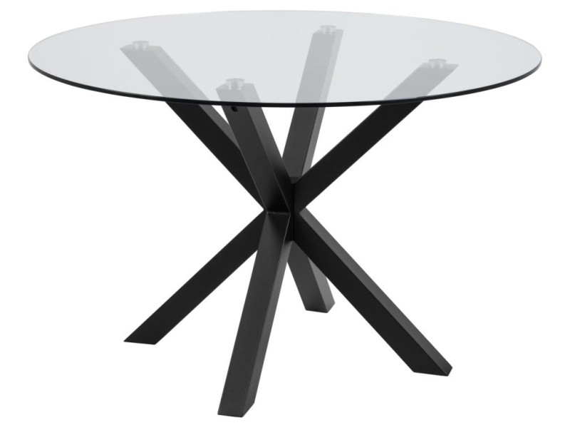 Stół Heaven 119 cm okragły czarny/ transparentny - ACTONA