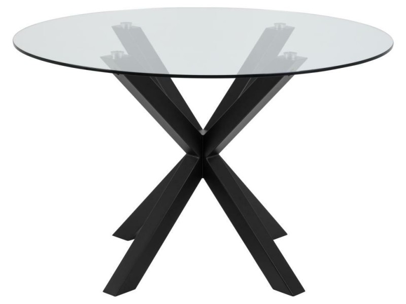 Stół Heaven 119 cm okragły czarny/ transparentny - ACTONA