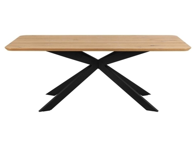 Stół Irwine 200x100cm dąb/czarny - ACTONA