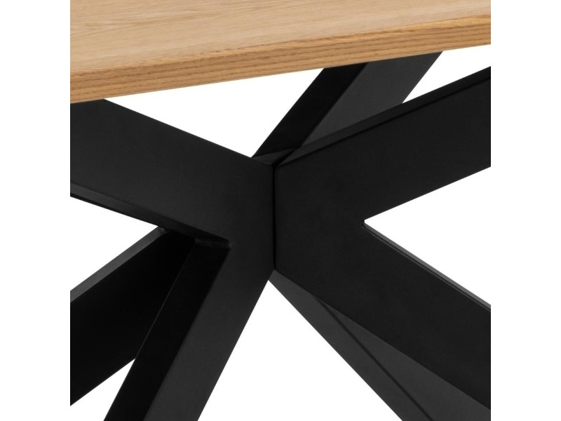 Stół Irwine 200x100cm dąb/czarny - ACTONA