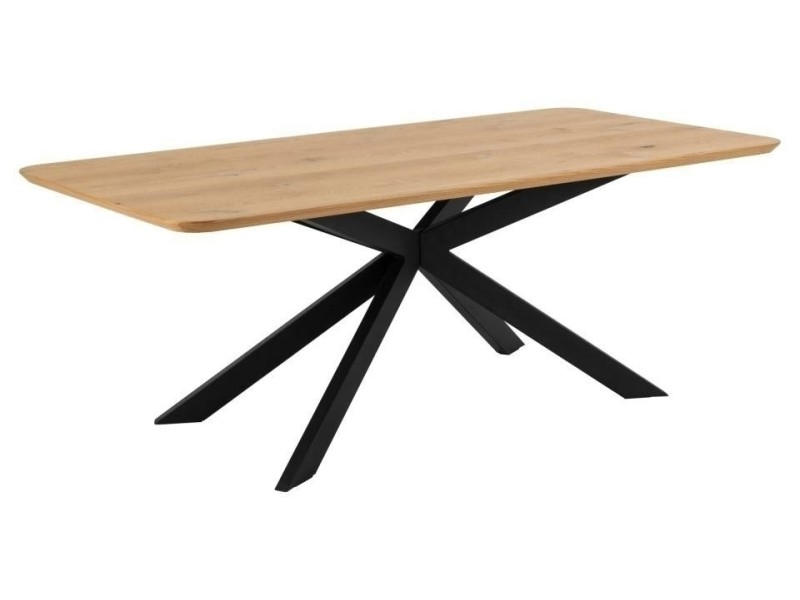 Stół Irwine 200x100cm dąb/czarny - ACTONA