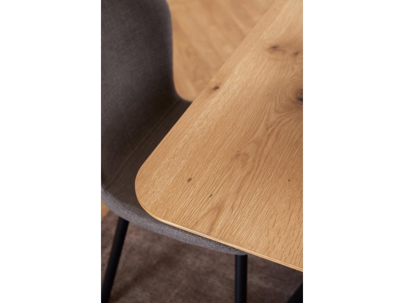 Stół Irwine 200x100cm dąb/czarny - ACTONA