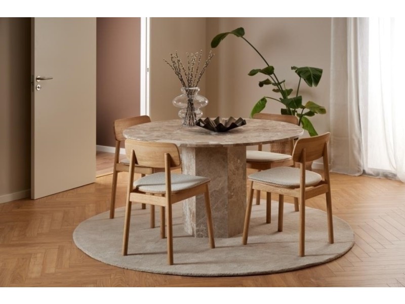 Stół Naxos 100cm marmur brązowy - ACTONA