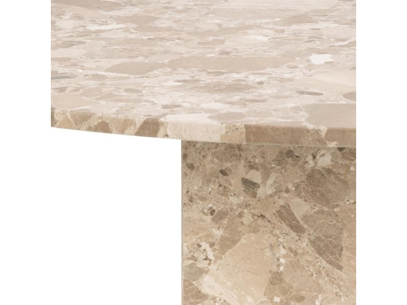 Stół Naxos 100cm marmur brązowy - ACTONA