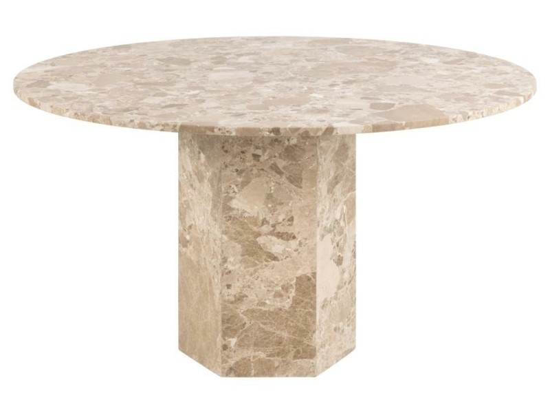 Stół Naxos 100cm marmur brązowy - ACTONA