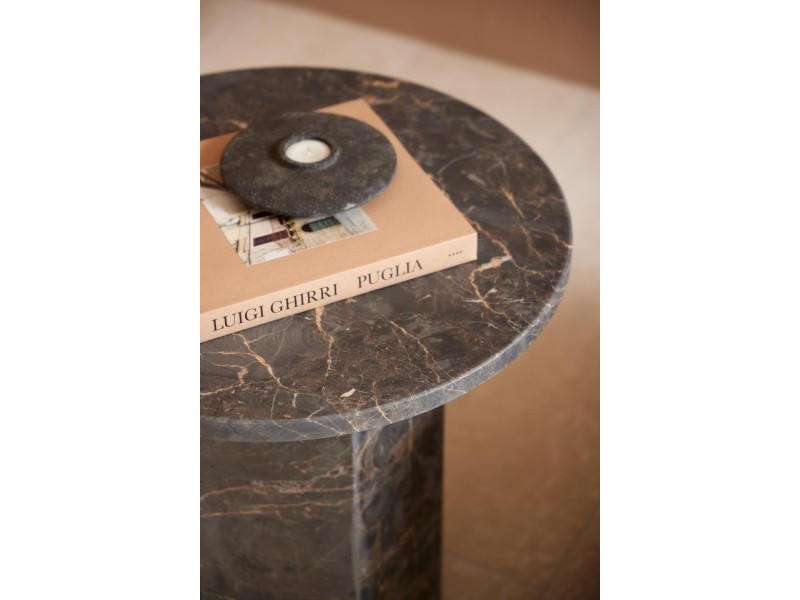 Stolik Naxos marmur ciemny brązowy - ACTONA