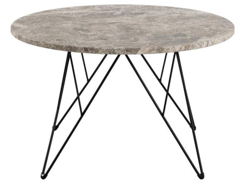 Stolik kawowy Prunus 80cm marmur szary/ czarny - ACTONA
