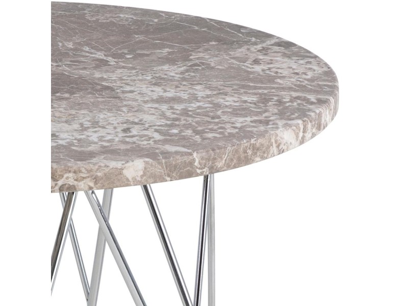 Stolik kawowy Prunus 55cm marmur szary/ chrom - ACTONA