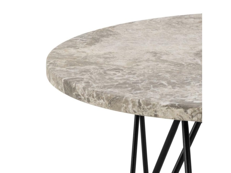 Stolik kawowy Prunus 55cm marmur szary/ czarny - ACTONA