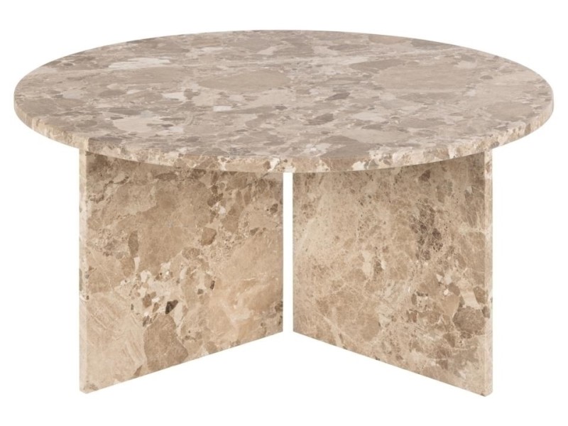 Stolik kawowy Vega okrągły beżowy - ACTONA