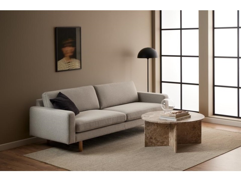 Stolik kawowy Vega okrągły beżowy - ACTONA