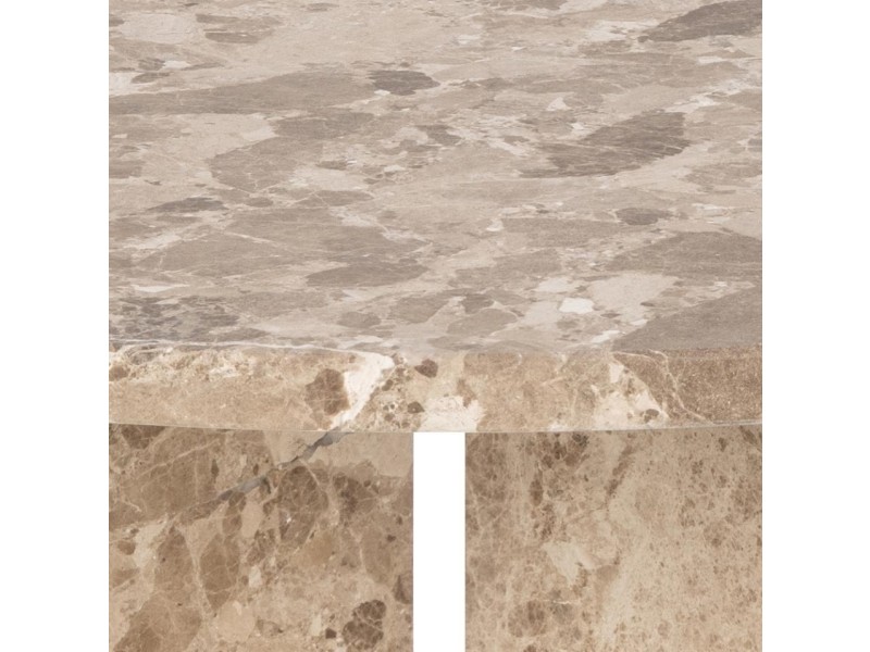 Stolik kawowy Vega okrągły beżowy - ACTONA