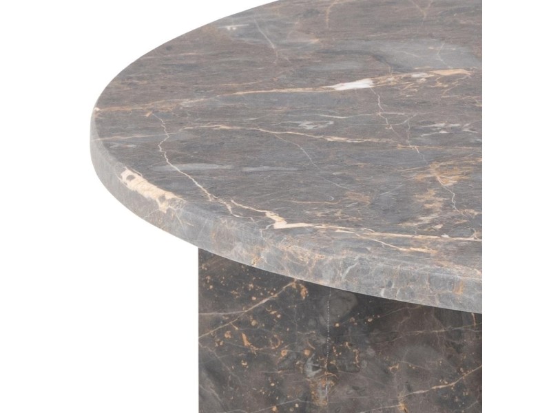 Stolik kawowy Vega okrągły brązowy - ACTONA