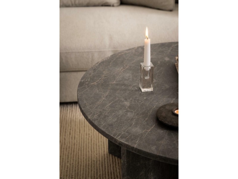 Stolik kawowy Vega okrągły brązowy - ACTONA