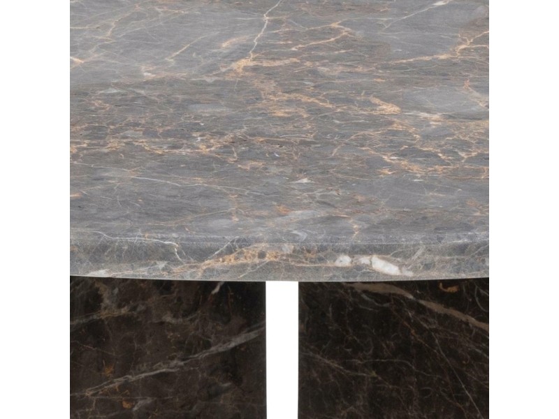 Stolik kawowy Vega okrągły brązowy - ACTONA