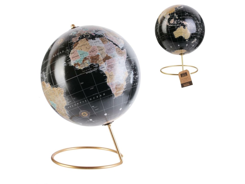 Globus dekoracyjny czarny - Intesi