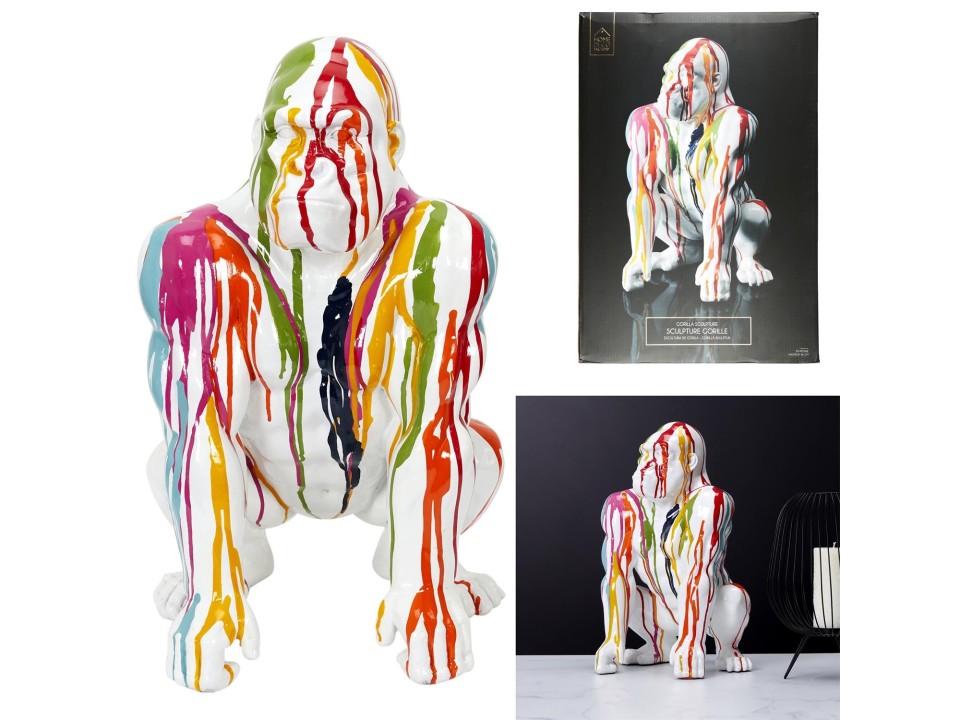 Dekoracja Goryl 46 cm kolorowy - Intesi