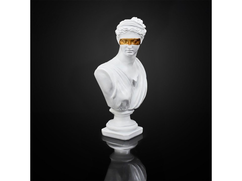 Figurka popiersie Afrodyta biało-złota - Intesi