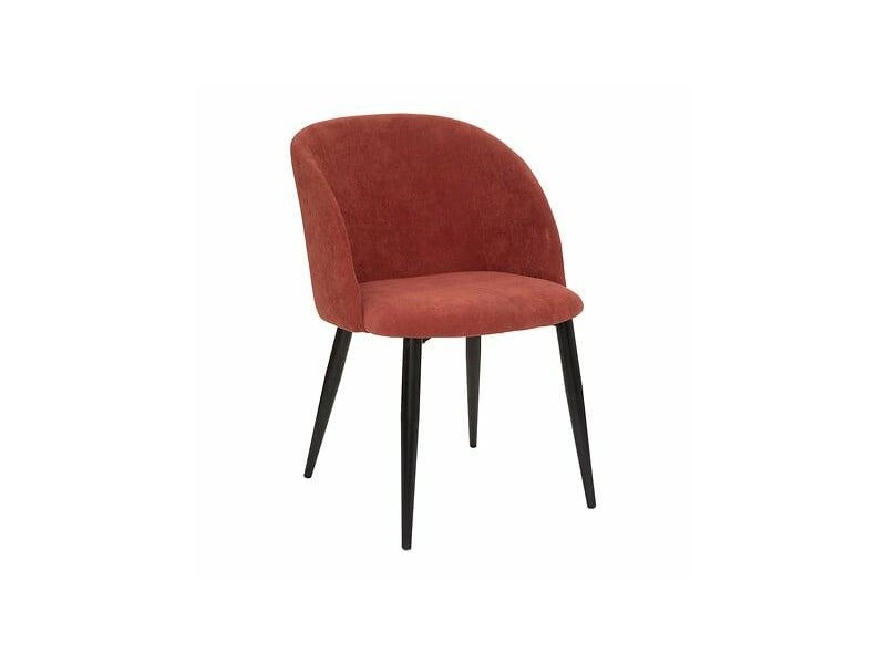 Fotel Celeste terracotta/czarne nogi - Nordivo