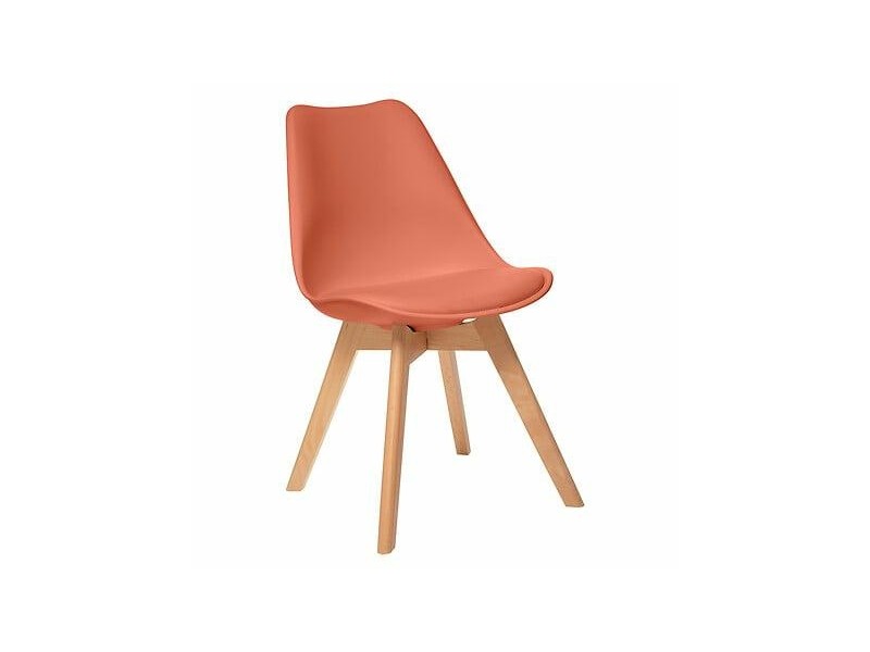 Krzesło Baya terracotta, nogi bukowe - Nordivo