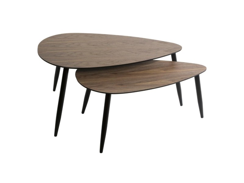 Zestaw 2 stolików Mileo L orzech - Nordivo