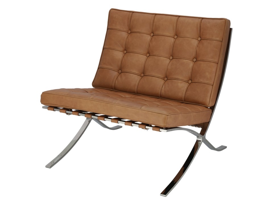 Fotel BA1 brązowy jasny vintage - d2design