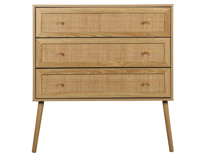 Komoda Ballo 3 szuflady naturalna - Intesi