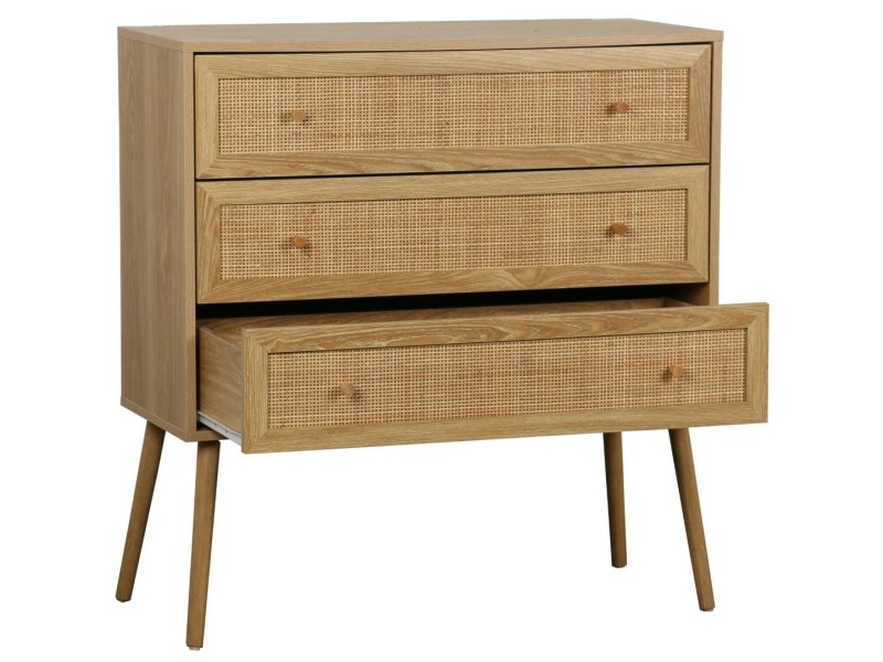 Komoda Ballo 3 szuflady naturalna - Intesi