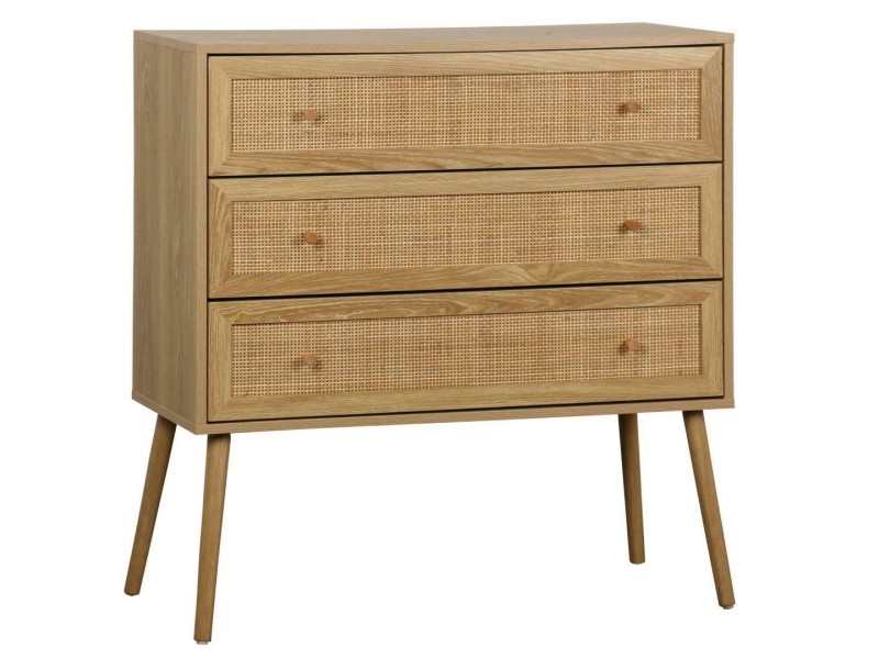 Komoda Ballo 3 szuflady naturalna - Intesi