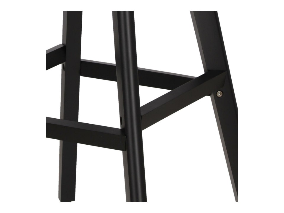 Stołek barowy Norden wood black high PP szary - Intesi