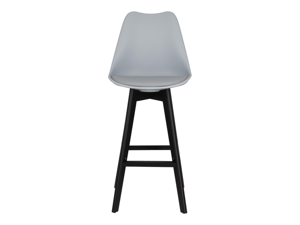 Stołek barowy Norden wood black high PP szary - Intesi