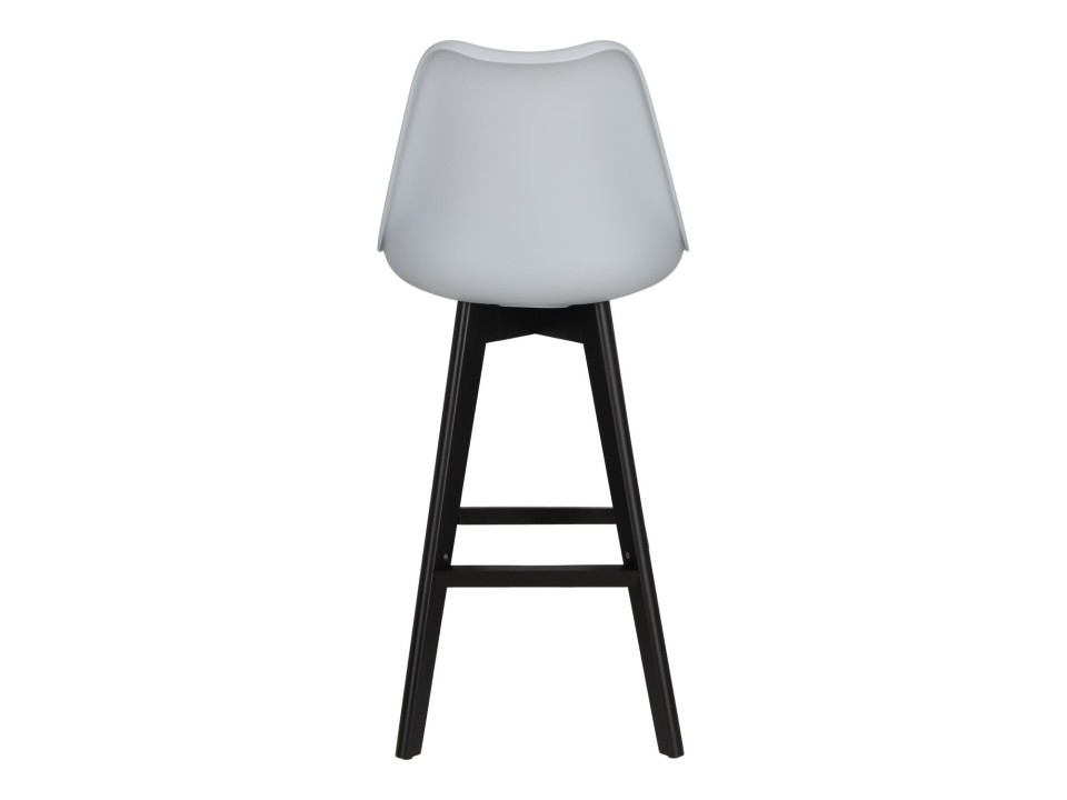 Stołek barowy Norden wood black high PP szary - Intesi