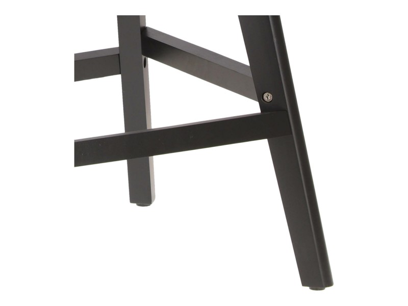 Stołek barowy Norden wood black low PP ciemny szary - Intesi