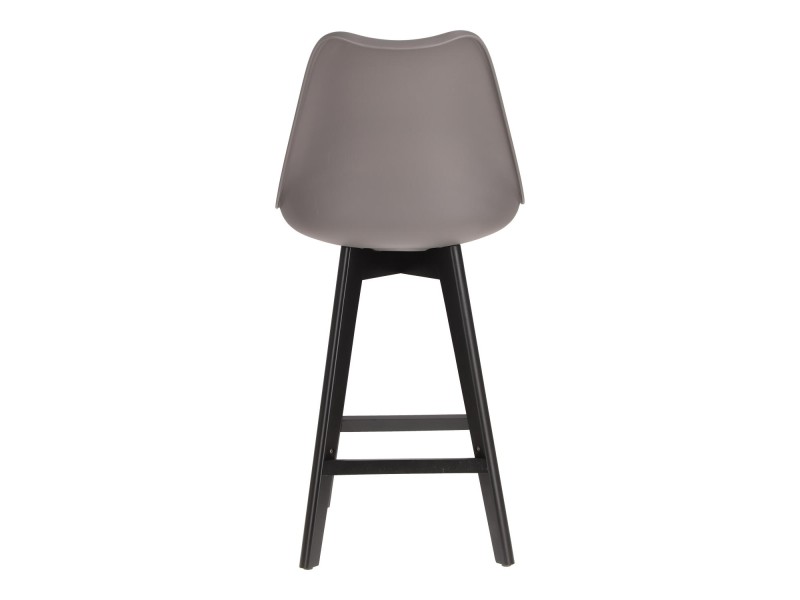 Stołek barowy Norden wood black low PP ciemny szary - Intesi