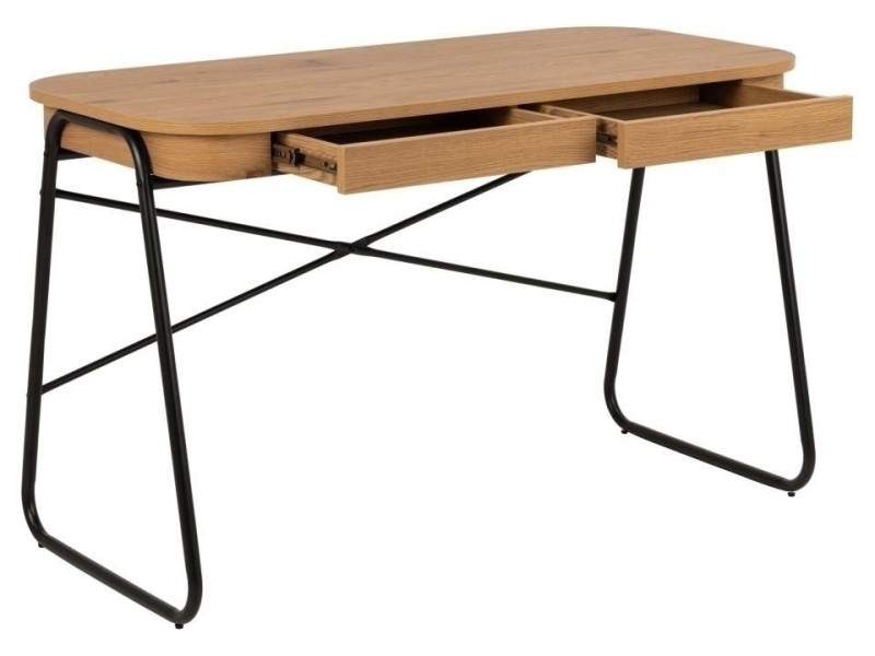 Biurko Blueton dąb/ czarne - ACTONA