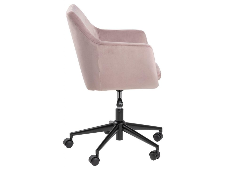 Fotel biurowy na kółkach Nora VIC różowy - ACTONA