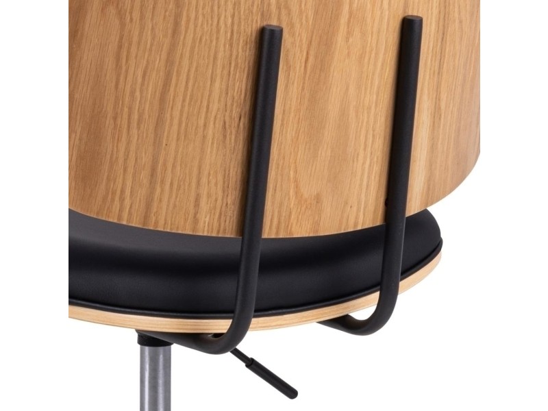 Fotel biurowy Owen czarny/ dąb - ACTONA