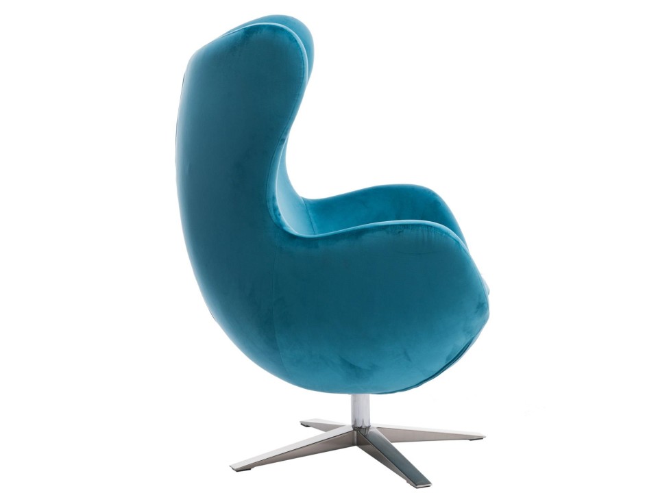 Fotel Jajo Velvet niebieski - d2design