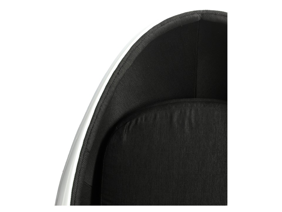 Fotel Ovalia Chair biało czarny - d2design