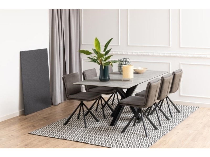 Stół Heaven 200cm szary/czarny - ACTONA