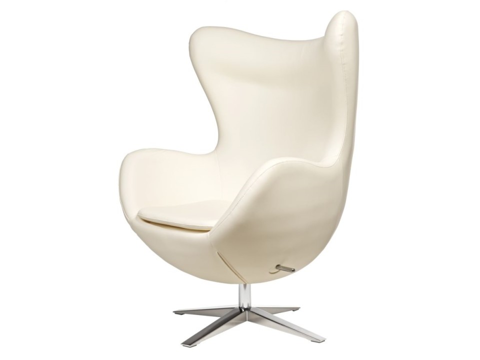 Fotel Jajo Soft skóra ekologiczna 506 biały - d2design